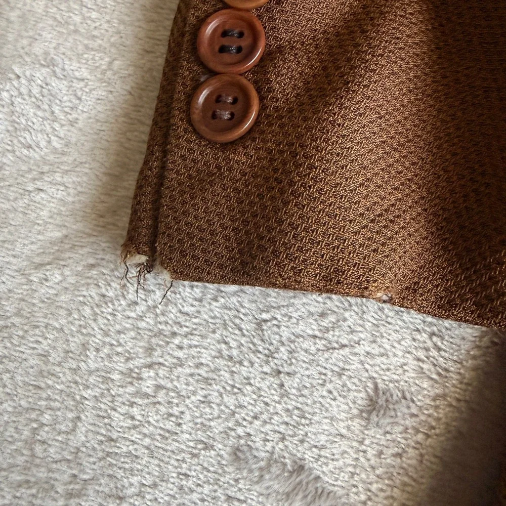 Vintage Ermenegildo Zegna Soft Mens Brown Textured Blazer Sport Coat 46